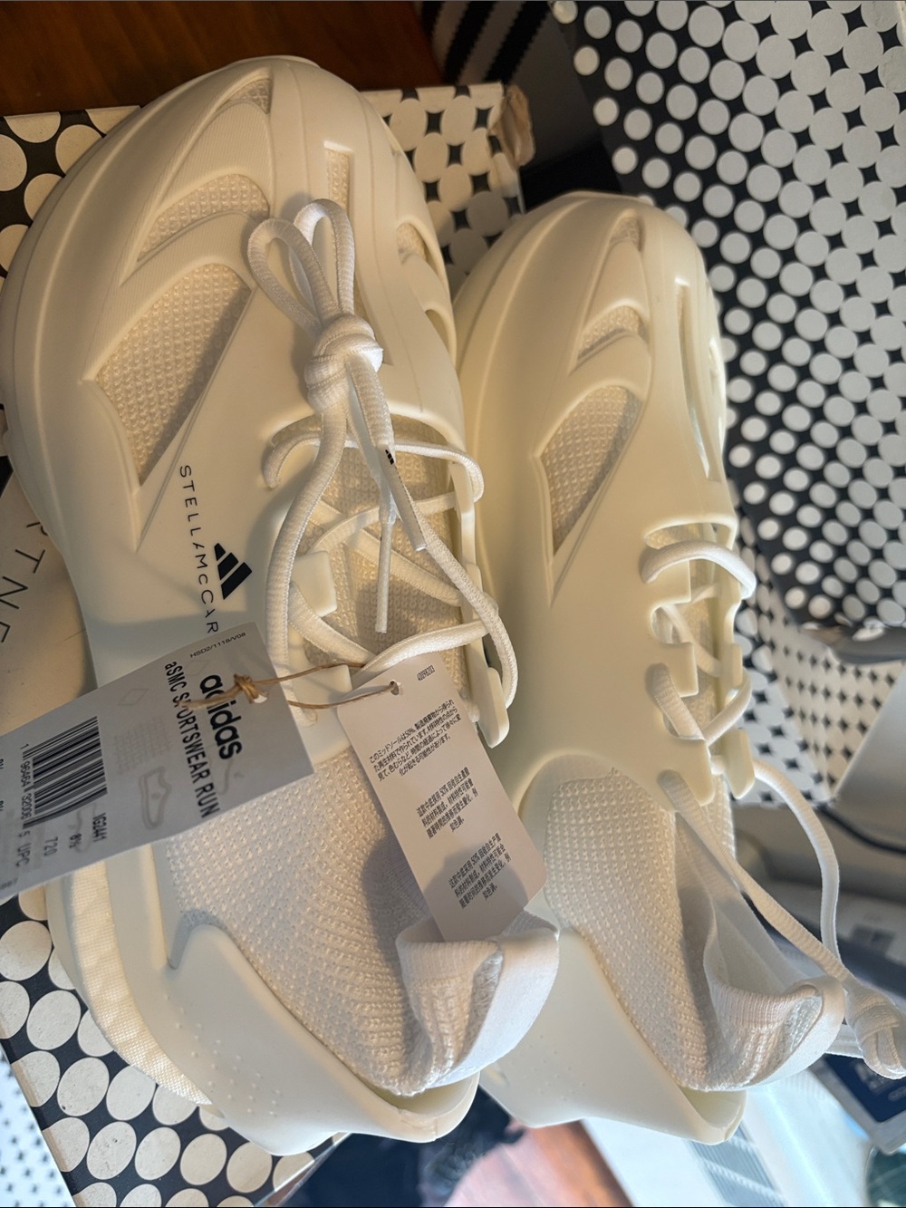 Stella McCartney Cream-White Sculpted Athletic Sneakers